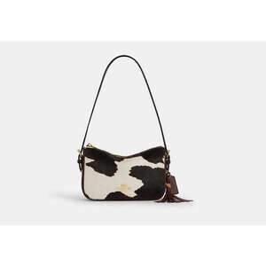 Coach Kailey Shoulder Bag With Cow Print And Tassel